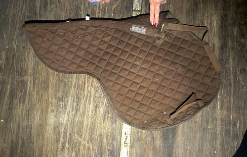 Roma brown quilted - brown, horse
